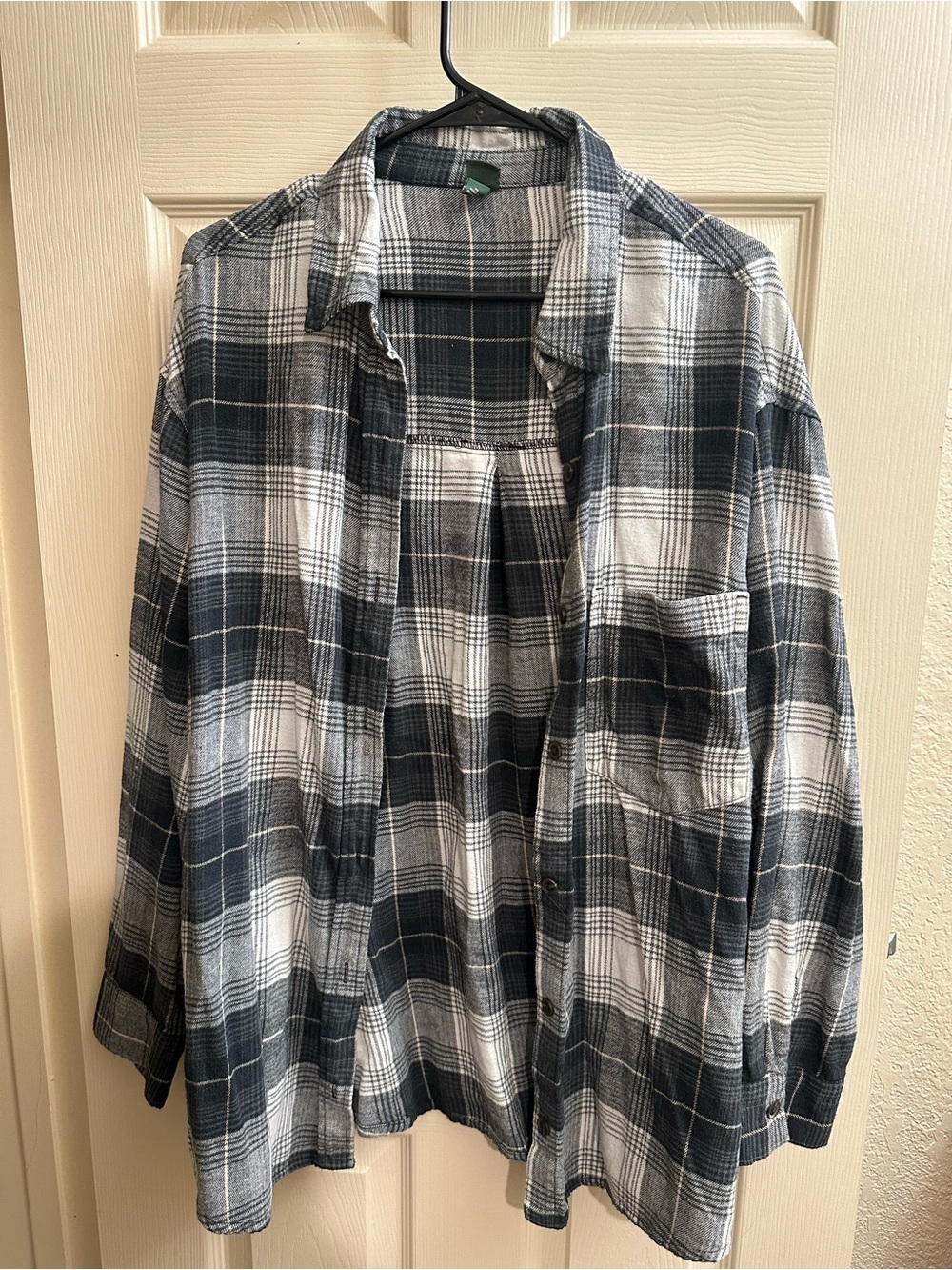 wild fable Black and Cream Plaid Shirt